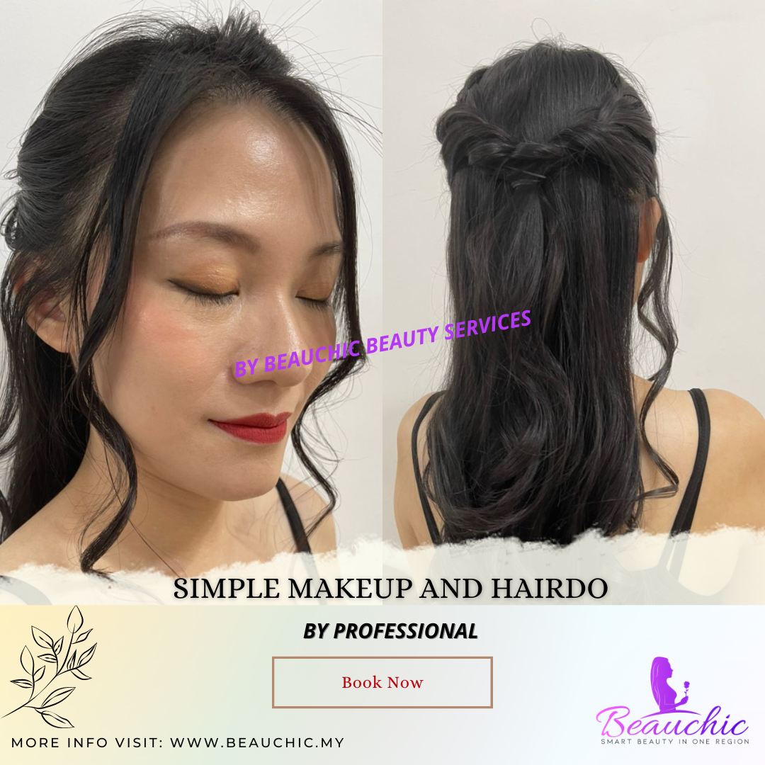 Simple Makeup and Hairdo